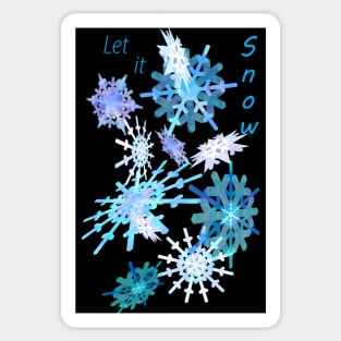 Gently Falling Snowflakes Sticker